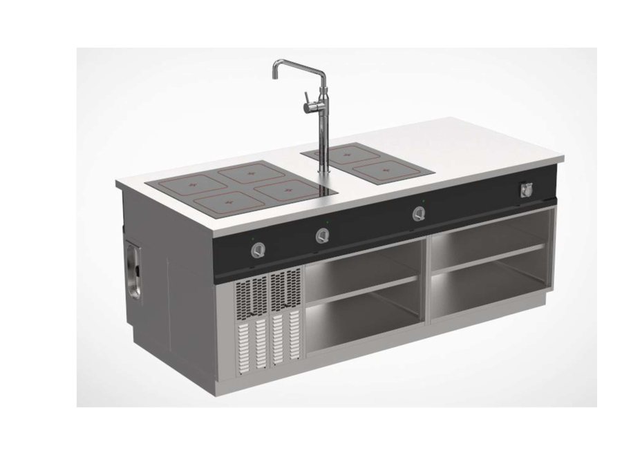 3D-Ansicht Herdanlage MASTER Induktion
