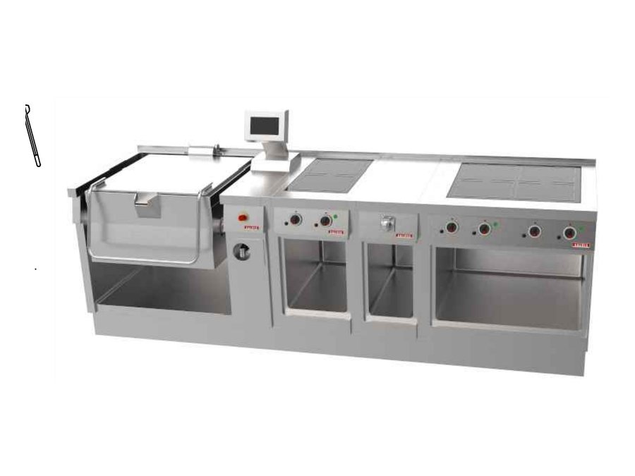 3D-Ansicht Kochzeile K-LINE